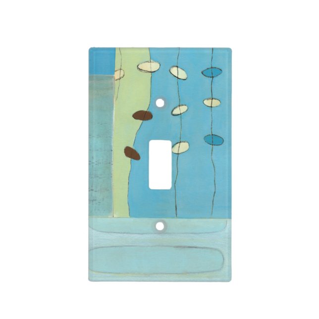 Abstract Blue Egg Parade Light Switch Cover (Front)