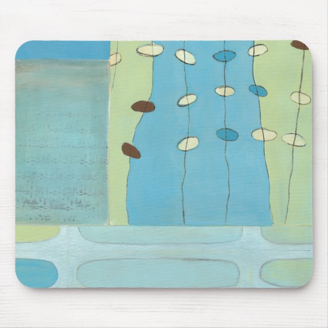 Abstract Blue Egg Parade Mouse Pad (Front)