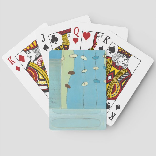 Abstract Blue Egg Parade Poker Cards (Back)