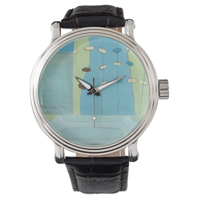 Abstract Blue Egg Parade Watch (Front)