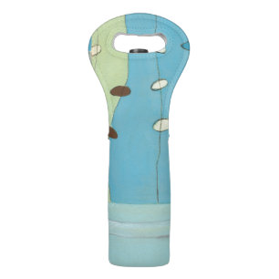 Abstract Blue Egg Parade Wine Bag