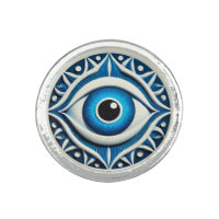 Abstract Blue Evil Eye Symbol