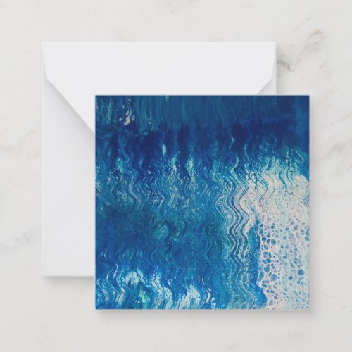 Abstract Blue Flat Note Card