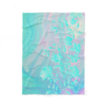Abstract Blue Fleece Blanket