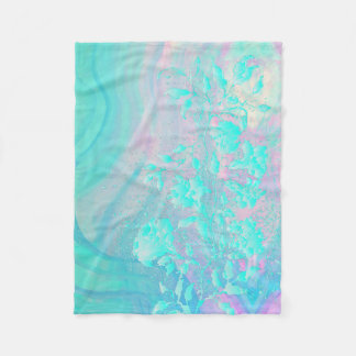 Abstract Blue Fleece Blanket