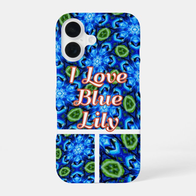 Abstract Blue Floral Pattern Iphone Case (Back)