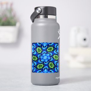 Abstract Blue Floral Pattern Sticker