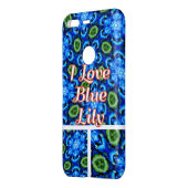 Abstract Blue Floral Pattern Uncommon Google Pixel Case (Back/Left)