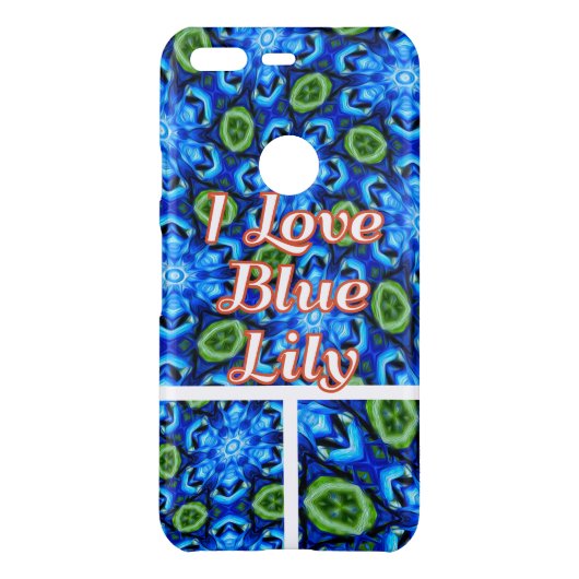 Abstract Blue Floral Pattern Uncommon Google Pixel Case (Back)
