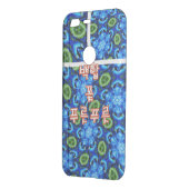 Abstract Blue Floral Pattern Uncommon Google Pixel Case (Back/Left)