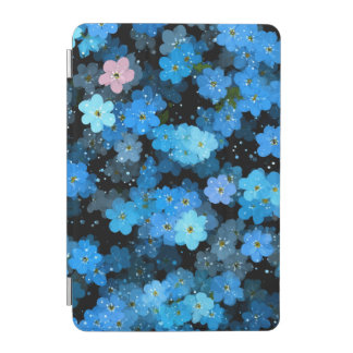 Abstract Blue Flowers iPad Mini Cover