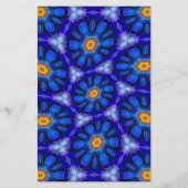 Abstract Blue Flowers Pattern (Back)