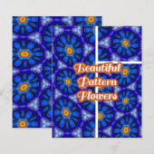 Abstract Blue Flowers Pattern (Front/Back)