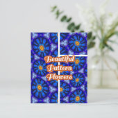 Abstract Blue Flowers Pattern (Standing Front)