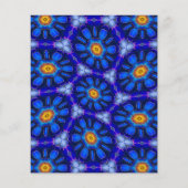 Abstract Blue Flowers Pattern (Back)