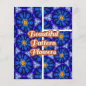 Abstract Blue Flowers Pattern (Front)