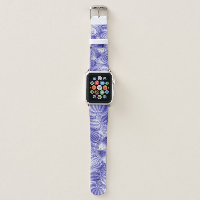 Abstract Blue Fractal Apple Watch Band (Front)