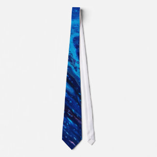 Abstract blue galaxy neck tie