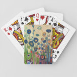 Abstract Blue Garden Playing Cards at Zazzle