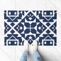 Abstract Blue Geometric Design