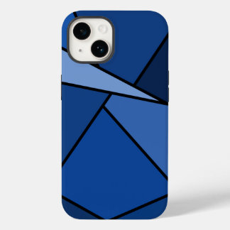 Abstract Blue Geometric Shapes Case-Mate iPhone 14 Case