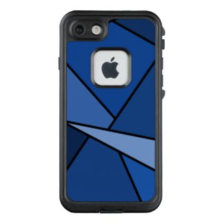 Abstract Blue Geometric Shapes LifeProof® FRĒ® iPhone 7 Case
