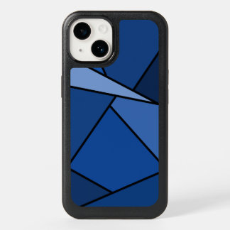 Abstract Blue Geometric Shapes OtterBox iPhone 14 Case