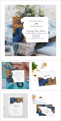 Abstract Blue Gold
