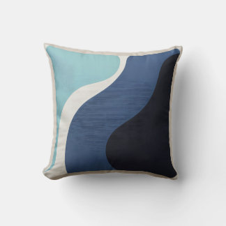 Abstract Blue Gradient Square Pillow