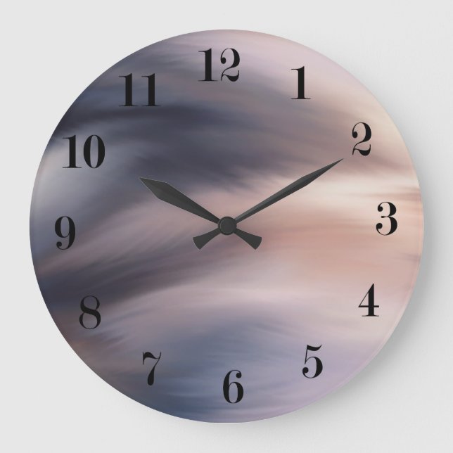 Abstract blue gray large clock (Front)