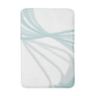 Abstract blue gray swirls bath mat