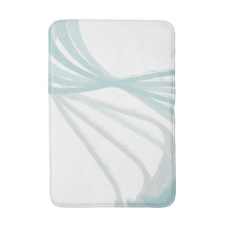 Abstract blue gray swirls bath mat