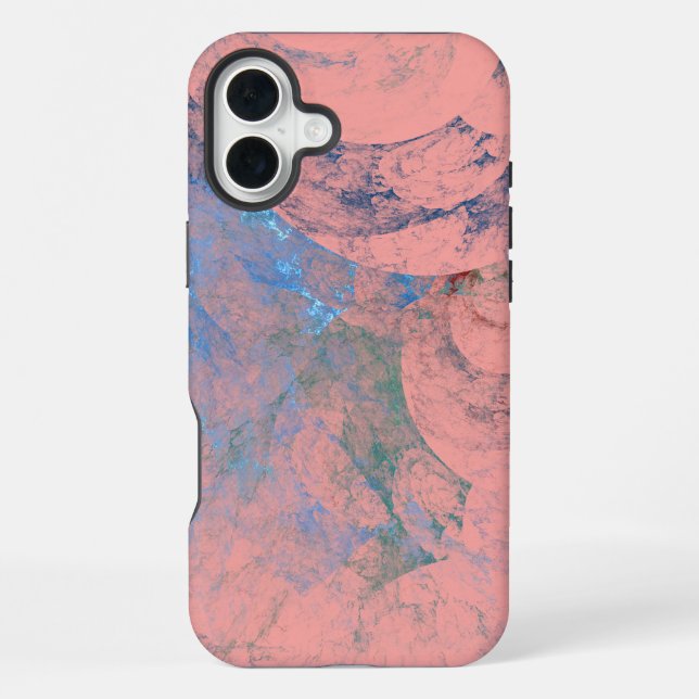 Abstract blue green and pink   iPhone case (Back)