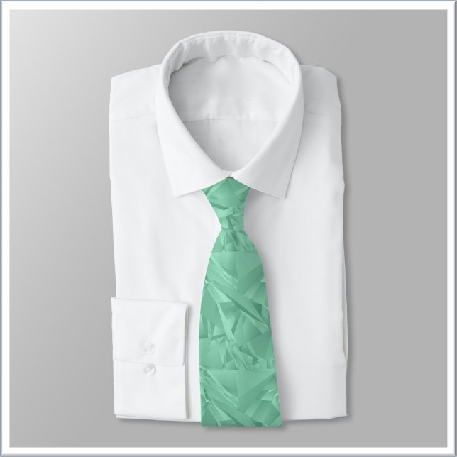 Abstract Blue Green Aqua Marine Crystal Neck Tie (Creator Uploaded)