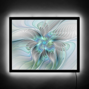 Abstract Blue Green Butterfly Fantasy Fractal Art