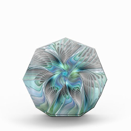Abstract Blue Green Butterfly Fantasy Fractal Art Acrylic Award
