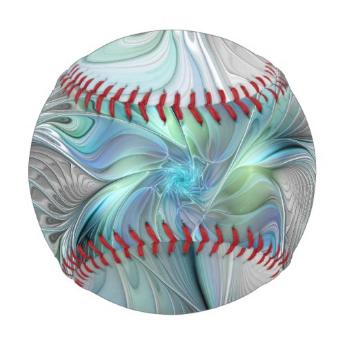 Abstract Blue Green Butterfly Fantasy Fractal Art Baseball