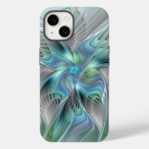 Abstract Blue Green Butterfly Fantasy Fractal Art Case-Mate iPhone 14 Case