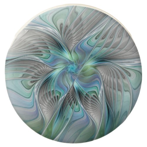 Abstract Blue Green Butterfly Fantasy Fractal Art Chocolate Covered Oreo