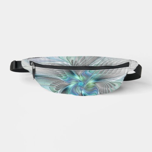 Abstract Blue Green Butterfly Fantasy Fractal Art Fanny Pack