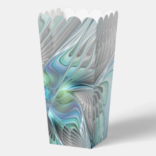 Abstract Blue Green Butterfly Fantasy Fractal Art Favor Boxes