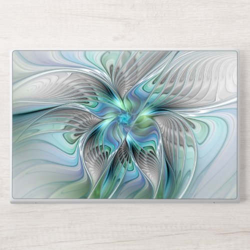 Abstract Blue Green Butterfly Fantasy Fractal Art HP Laptop Skin