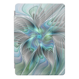 Abstract Blue Green Butterfly Fantasy Fractal Art iPad Pro Cover