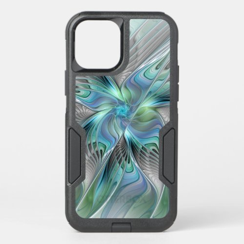 Abstract Blue Green Butterfly Fantasy Fractal Art OtterBox Commuter iPhone 12 Case