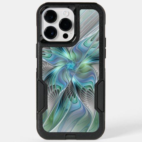 Abstract Blue Green Butterfly Fantasy Fractal Art OtterBox iPhone 14 Pro Max Case