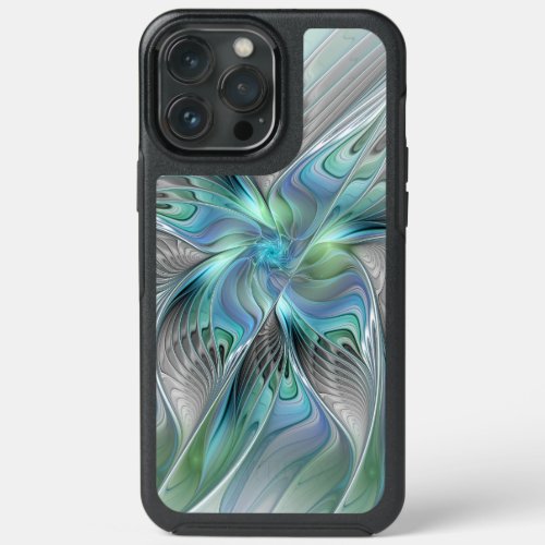Abstract Blue Green Butterfly Fantasy Fractal Art iPhone 13 Pro Max Case