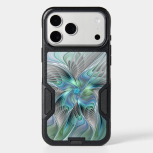 Abstract Blue Green Butterfly Fantasy Fractal Art iPhone 17 Pro Max Case