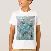 Abstract Blue Green Butterfly Fantasy Fractal Art