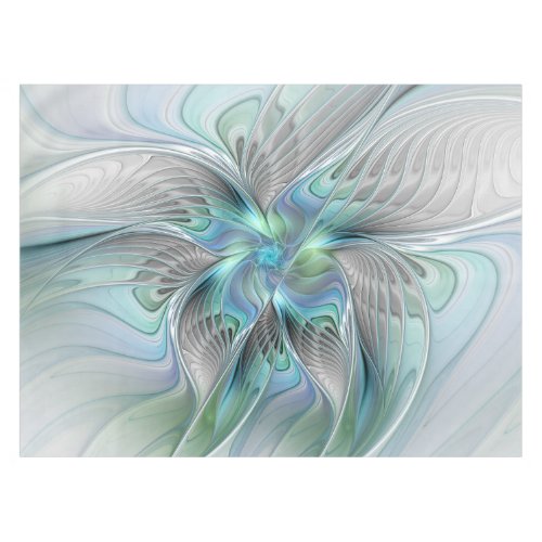 Abstract Blue Green Butterfly Fantasy Fractal Art Tablecloth