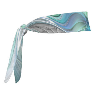 Abstract Blue Green Butterfly Fantasy Fractal Art Tie Headband